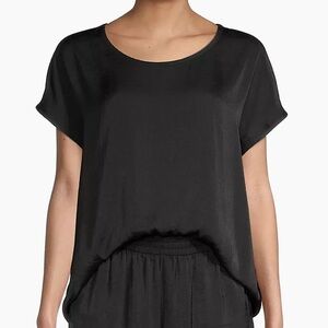 Barefoot Dreams Washed Satin Lounge Shirt Sz Xs #0614